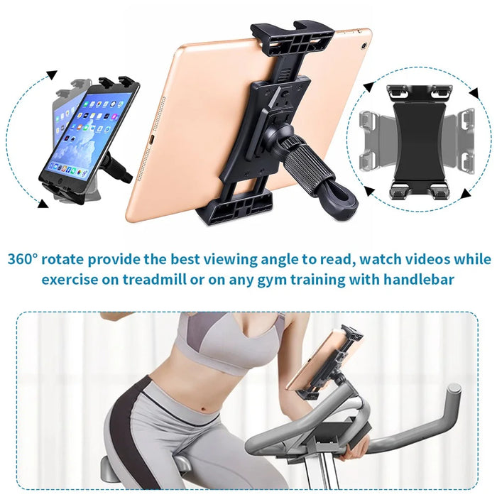 Universal Adjustable Treadmill Bike Bicycle Handlebar Mount Phone GPS Tablet Stand Holder - 5