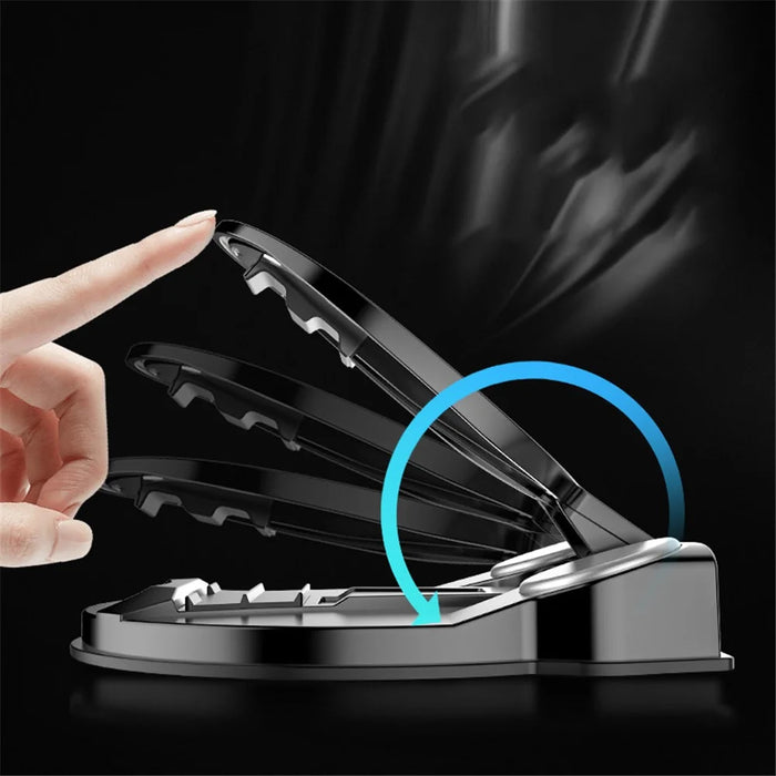 Carbon Fiber Car Phone Holder Dashboard Mobile Phone Clip Mount Bracket GPS Stand for 3.5-6.8 inch Phone - 5