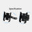 WUPP 360 Degree Aluminum Alloy Motorcycle Bike Rear Mirror Phone Holder GPS Stand Mount for 4-6.5 inch Phone - Black - 7