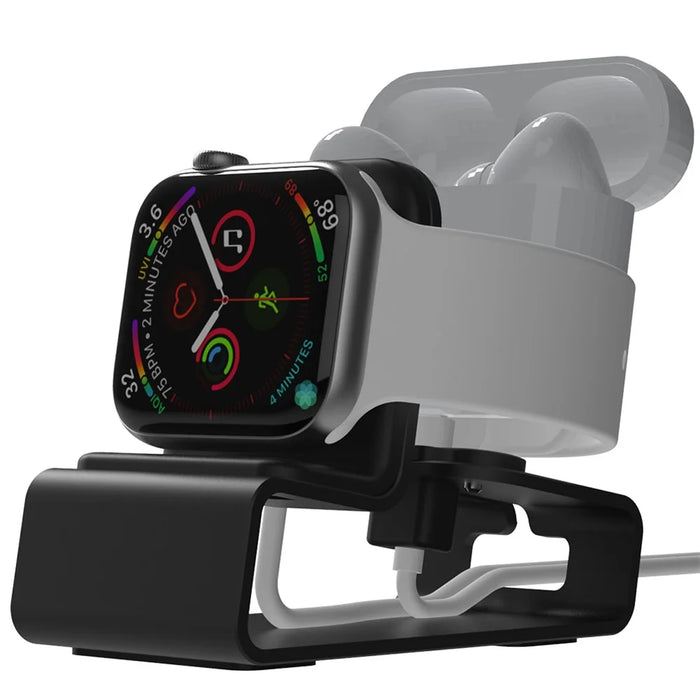 T065 Aluminium Alloy Charging Stand Dock Desktop Holder Bracket for Apple Watch AirPods Pro - 2