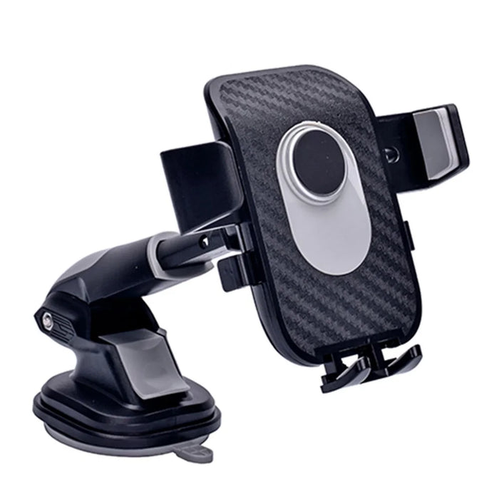 Car Dashboard Windshield Telescopic Long Arm Mobile Phone Holder Rotatable Suction Cup Bracket - Grey - 1