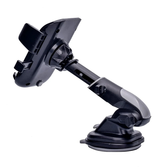Car Dashboard Windshield Telescopic Long Arm Mobile Phone Holder Rotatable Suction Cup Bracket - Grey - 2