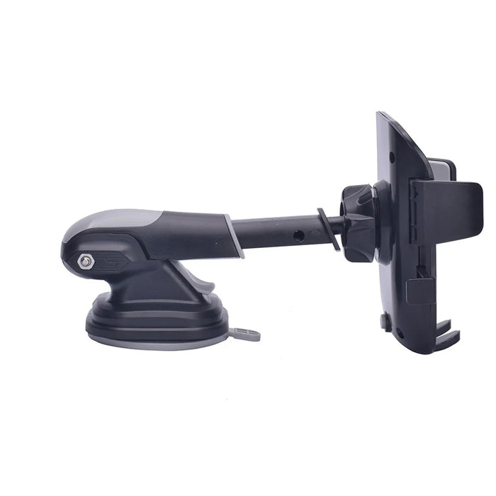 Car Dashboard Windshield Telescopic Long Arm Mobile Phone Holder Rotatable Suction Cup Bracket - Grey - 4