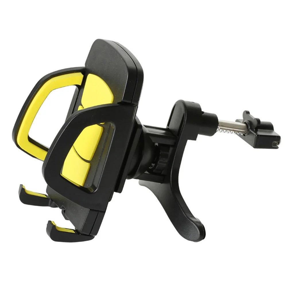 X0403 Universal Car Air Outlet Car Phone Holder Mount Stand Adjustable Mobile Phone GPS Bracket - Yellow - 1