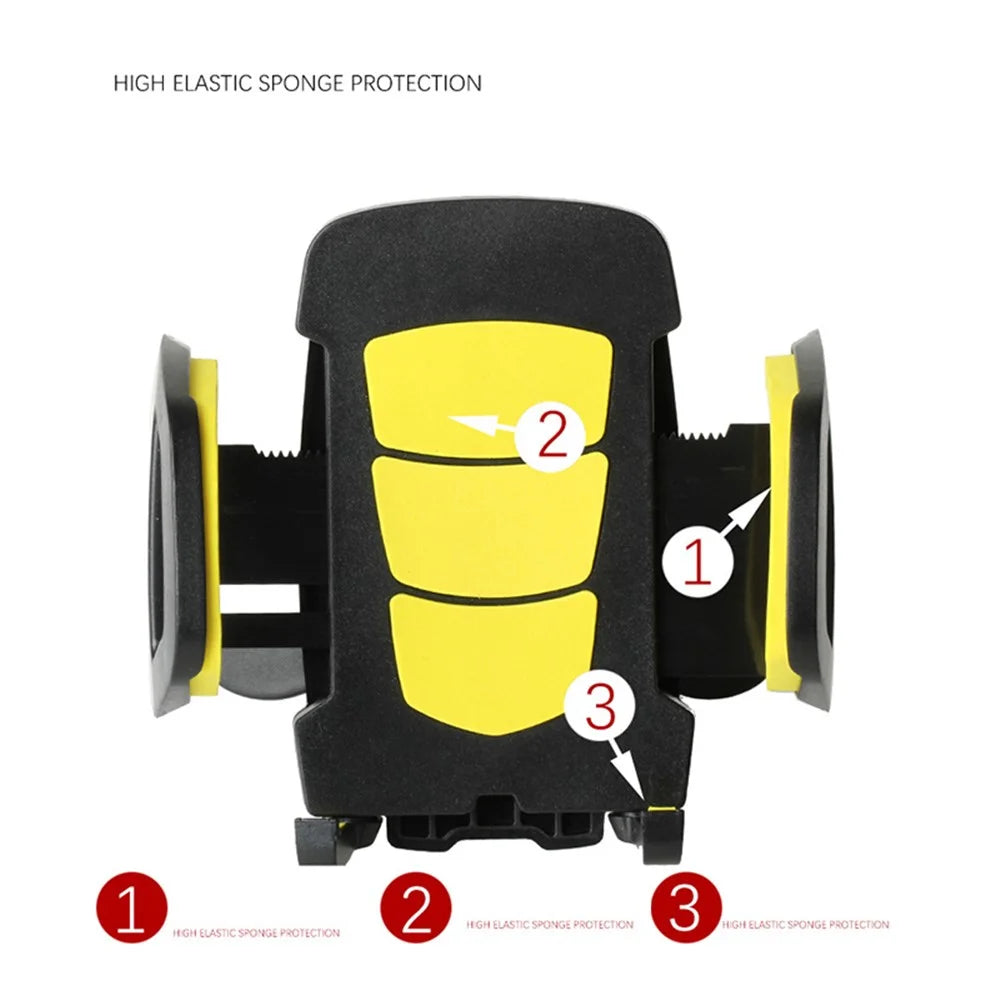 X0403 Universal Car Air Outlet Car Phone Holder Mount Stand Adjustable Mobile Phone GPS Bracket - Yellow - 2