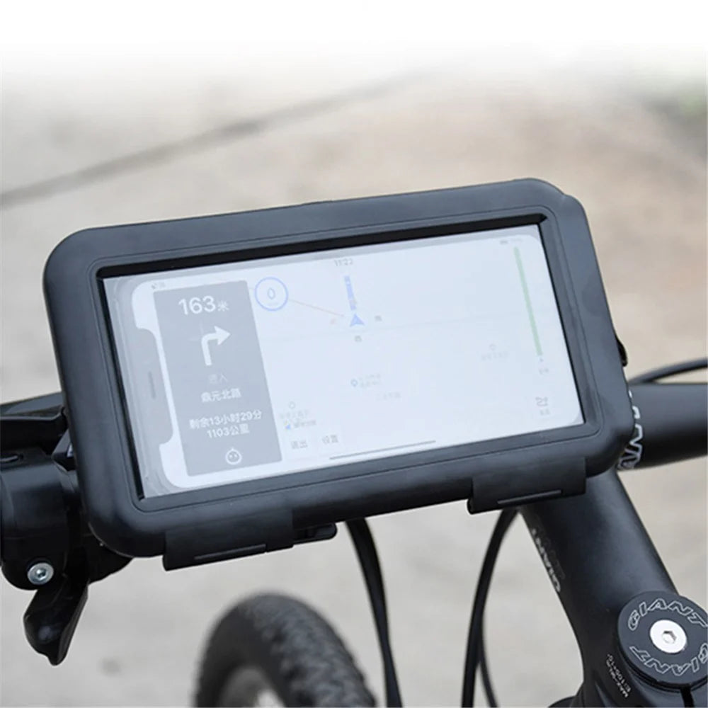 S2102 Motorcycle Phone Bag Bicycle Rear View Mirror Mount Holder Stand Waterproof Case Cover - 3