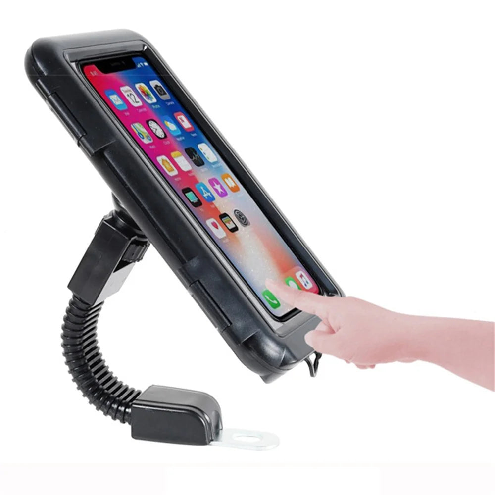 S2102 Motorcycle Phone Bag Bicycle Rear View Mirror Mount Holder Stand Waterproof Case Cover - 5