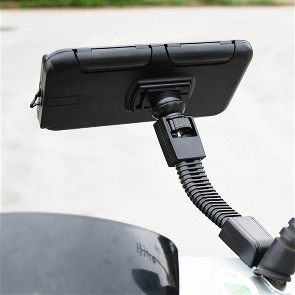 S2102 Motorcycle Phone Bag Bicycle Rear View Mirror Mount Holder Stand Waterproof Case Cover - 6