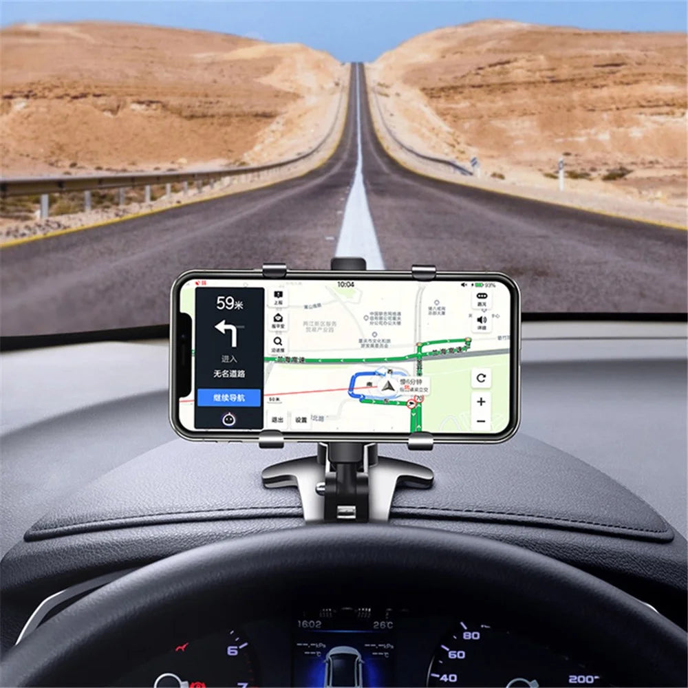 YB20-3 Car Mobile Phone Holder 360 Degree Stand Dashboard Rear View Mirror Sunshade Baffle GPS Mount - 3