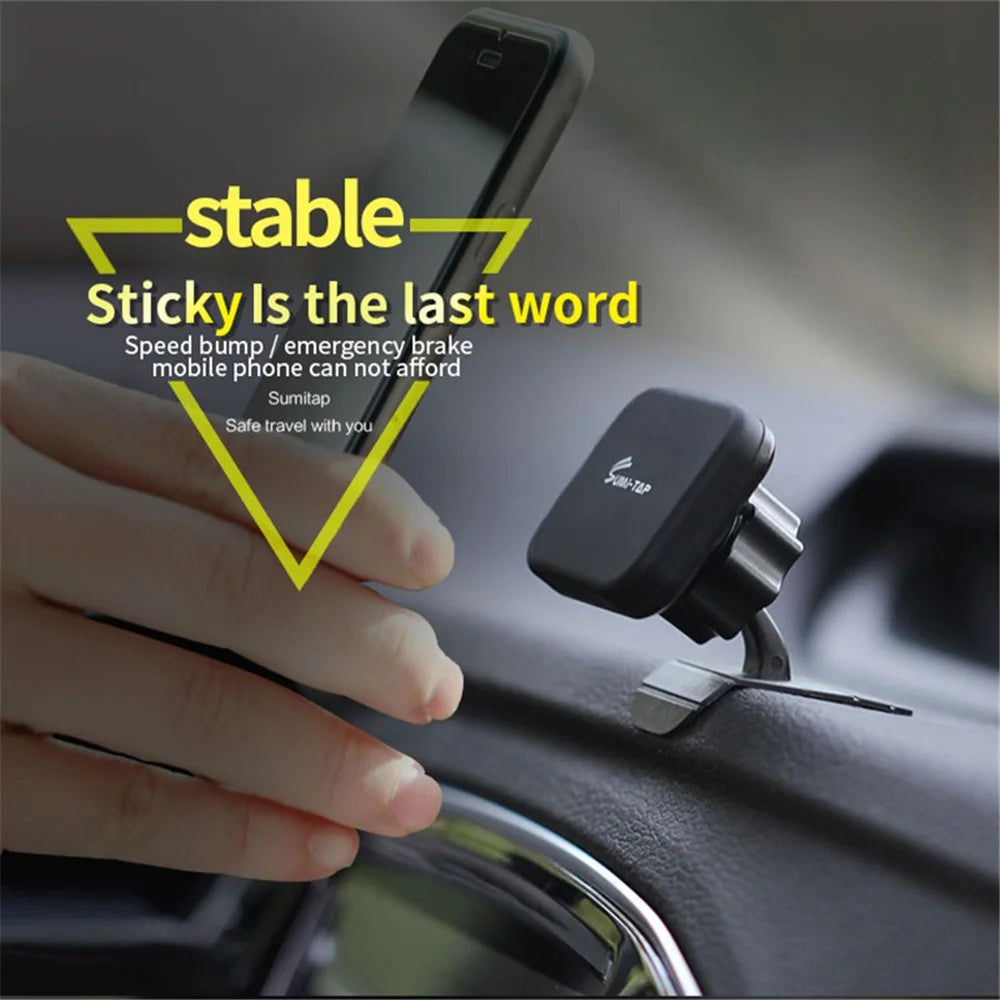 SUMI-TAP Magnetic Car Phone Holder Magnet Mount Mobile Phone Stand Bracket GPS Support - Black - 4