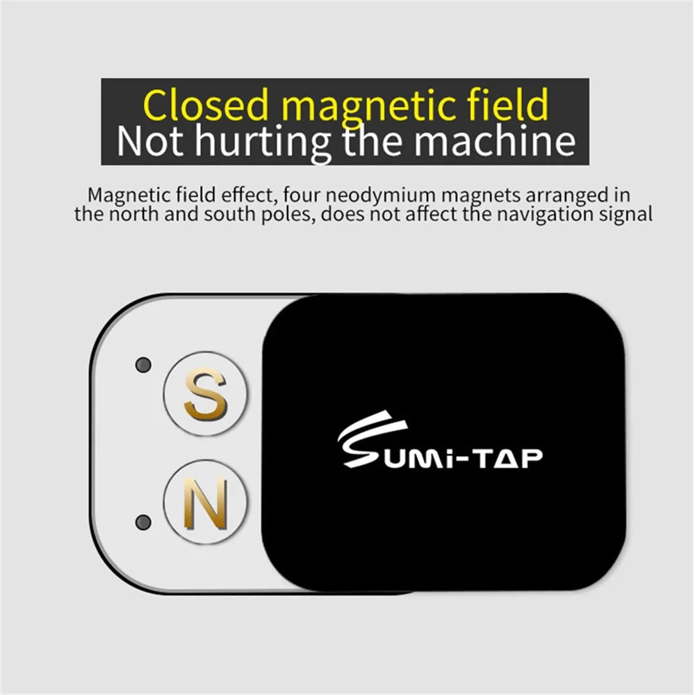 SUMI-TAP Magnetic Car Phone Holder Magnet Mount Mobile Phone Stand Bracket GPS Support - Black - 7