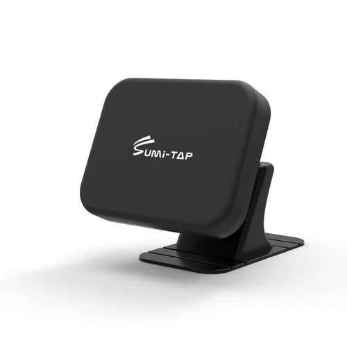 SUMI-TAP Square Arc Base Universal Car Phone Holder 360 Degree Rotatable Magnetic Mobile Phone Stand Mount - Black - 1