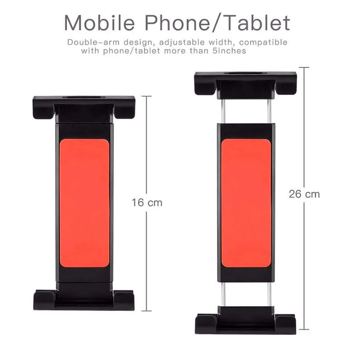 PB-45B Retractable Car Headrest Mount Back Seat 5-12 Inches Phone Tablet Holder Bracket - Black - 6