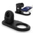 Silicone Charge Stand Holder Wireless Charging Station Dock for Apple Watch / iPhone 12 Series - Black - 1