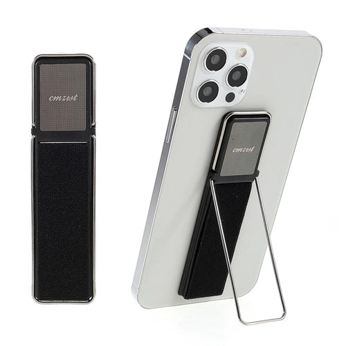 CMZWT CPS-030 Phone Holder Mount Finger Grip with Elastic Band for iPhone Samsung Xiaomi - Black - 1