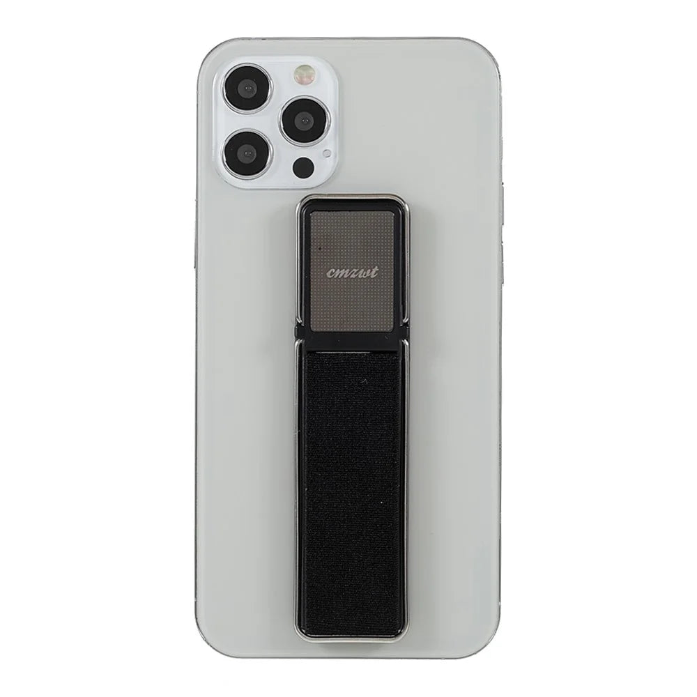 CMZWT CPS-030 Phone Holder Mount Finger Grip with Elastic Band for iPhone Samsung Xiaomi - Black - 3