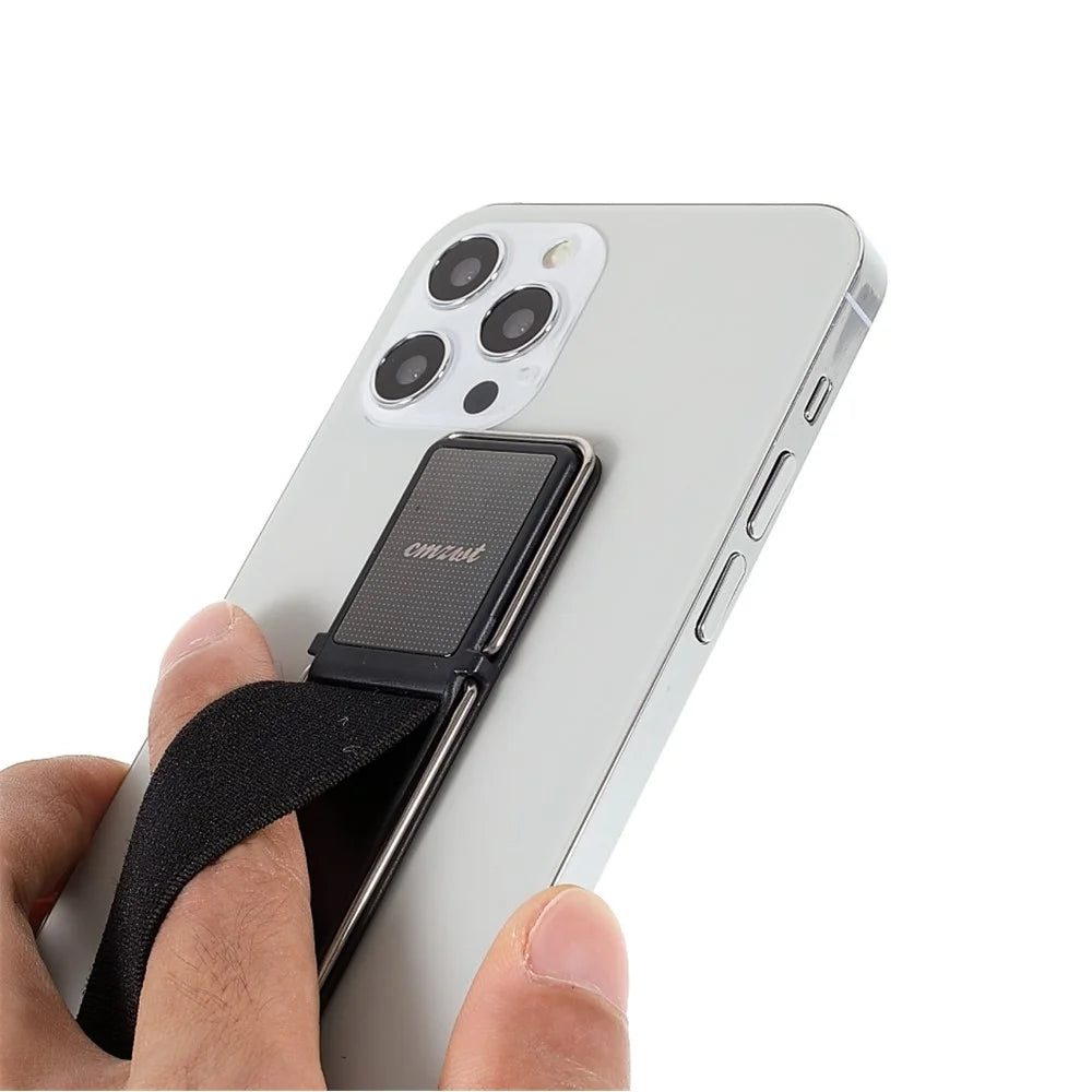 CMZWT CPS-030 Phone Holder Mount Finger Grip with Elastic Band for iPhone Samsung Xiaomi - Black - 7
