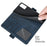 Premium PU Leather Wallet Flip Folio Stand Shockproof Protective Case with Magnetic Closure for ZTE A71 - Blue - 4