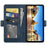 Premium PU Leather Wallet Flip Folio Stand Shockproof Protective Case with Magnetic Closure for ZTE A71 - Blue - 5