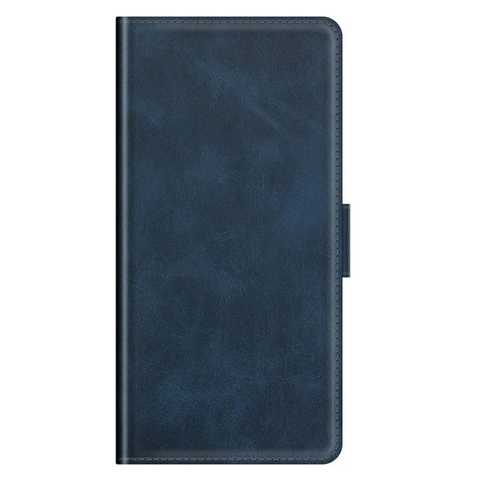 Premium PU Leather Wallet Flip Folio Stand Shockproof Protective Case with Magnetic Closure for ZTE A71 - Blue - 6