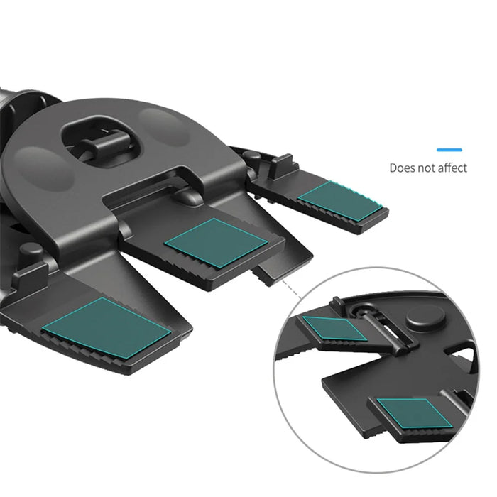 ZY-CD02 Car Mobile Phone Holder CD Slot Mount 360° Rotation Stretchable Clip Bracket - Black - 6