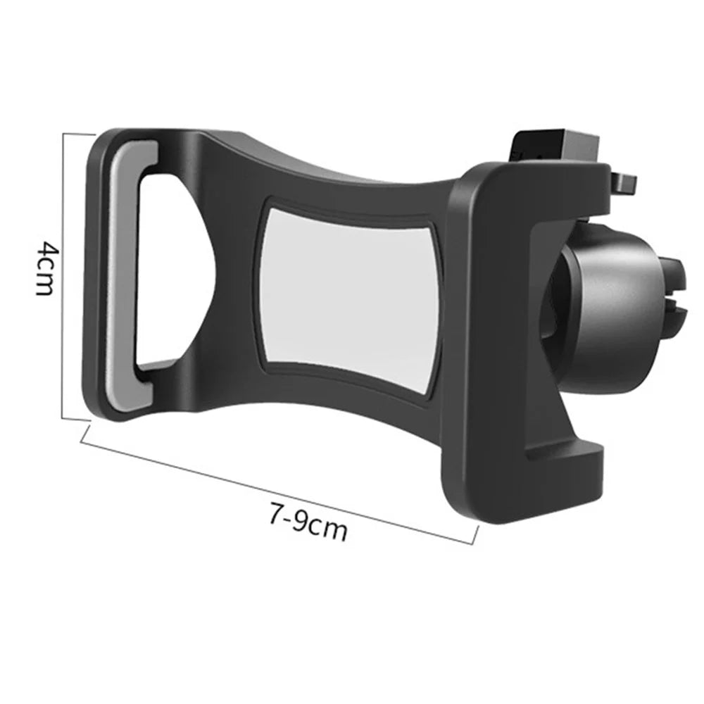 ZY-FK05 360° Rotation Car Air Vent Mount Stretchable Clip Bracket for 4-6.9inch Mobile Phones - Black - 6