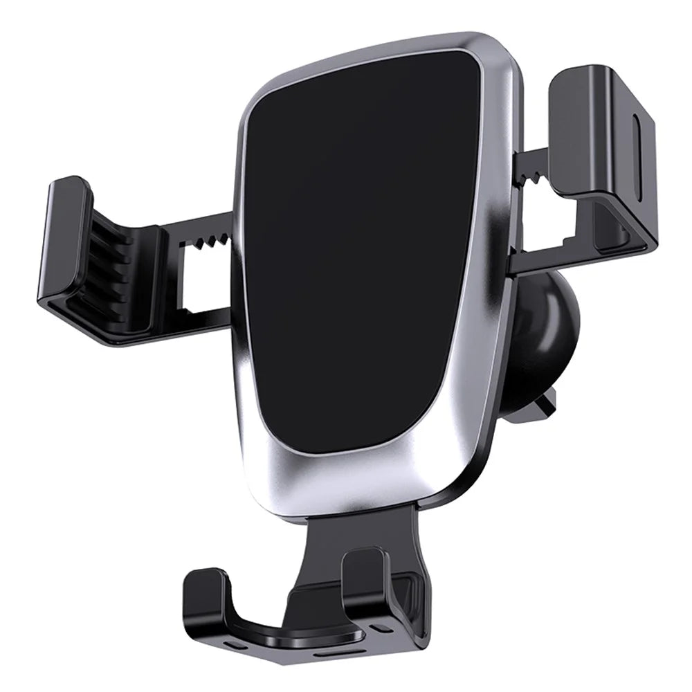 YC08 360 Degree Rotation Gravity Clamp Cellphone Clip Stand Car Air Vent Mount Phone Holder - Black - 1