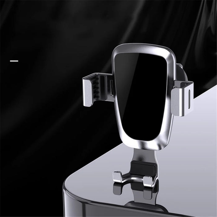 YC08 360 Degree Rotation Gravity Clamp Cellphone Clip Stand Car Air Vent Mount Phone Holder - Black - 4