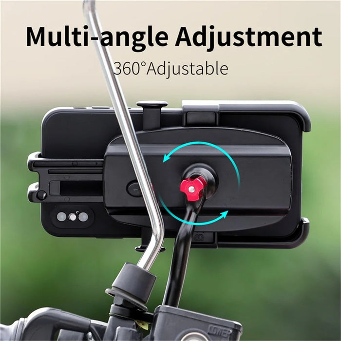 WEST BIKING MTB Bicycle Mobile Phone Holder Bike Rearview Mirror Mount Phone Stand Bracket - 3