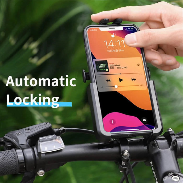 WEST BIKING MTB Bicycle Cycling Mobile Phone Holder Bike Handlebar Phone Stand Bracket for 4.5-6.8 inch Phone - 3
