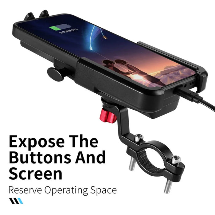 WEST BIKING MTB Bicycle Cycling Mobile Phone Holder Bike Handlebar Phone Stand Bracket for 4.5-6.8 inch Phone - 4