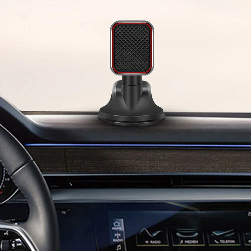 360 Degrees Rotary Magnetic Car Dashboard Windshield Phone Holder Suction Cup Bracket for iPhone Samsung GPS - Grey - 2