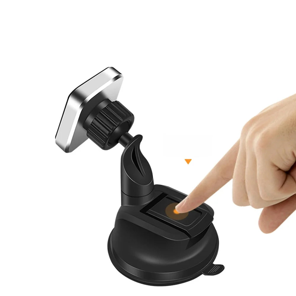 360 Degrees Rotary Magnetic Car Dashboard Windshield Phone Holder Suction Cup Bracket for iPhone Samsung GPS - Grey - 6