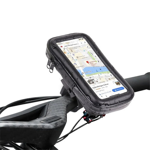 5.5 inch Bike Handlebar Waterproof EVA Touch Screen Phone Bag Cycling Bicycle Cell Phone Holder (Size: L) - 1