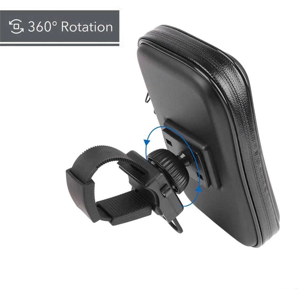 5.5 inch Bike Handlebar Waterproof EVA Touch Screen Phone Bag Cycling Bicycle Cell Phone Holder (Size: L) - 2