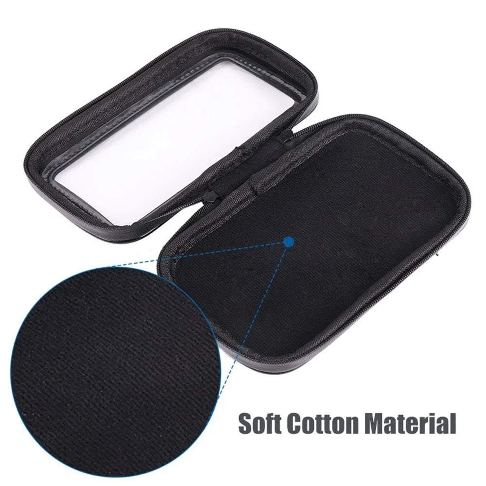 5.5 inch Bike Handlebar Waterproof EVA Touch Screen Phone Bag Cycling Bicycle Cell Phone Holder (Size: L) - 4