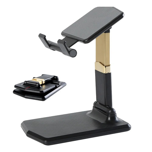 JYX-LKP401 Lazy Desk Mobile Phone Holder Stand Height Adjustable Foldable Tablet Bracket - Black - 1
