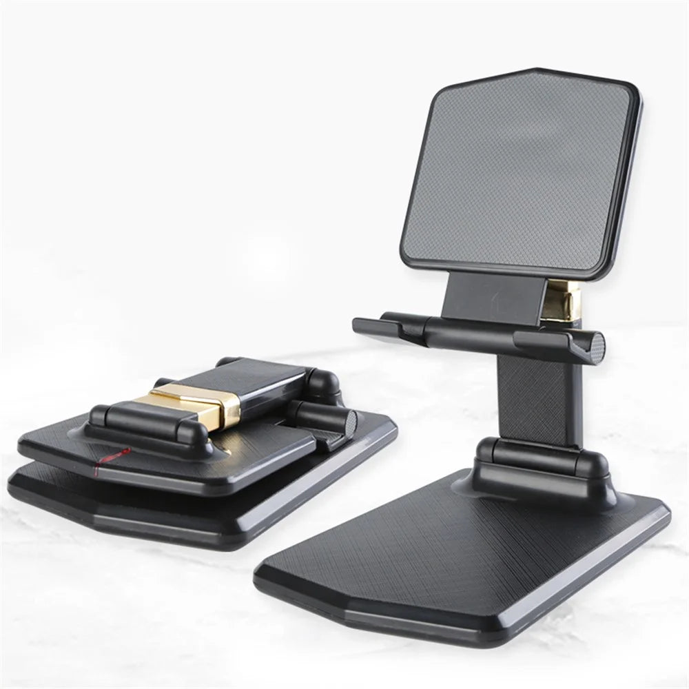 JYX-LKP401 Lazy Desk Mobile Phone Holder Stand Height Adjustable Foldable Tablet Bracket - Black - 2