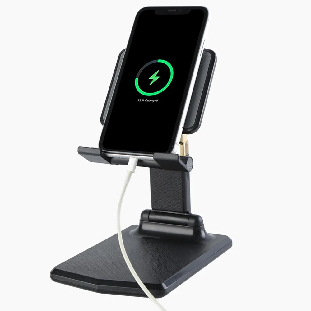 JYX-LKP401 Lazy Desk Mobile Phone Holder Stand Height Adjustable Foldable Tablet Bracket - Black - 5