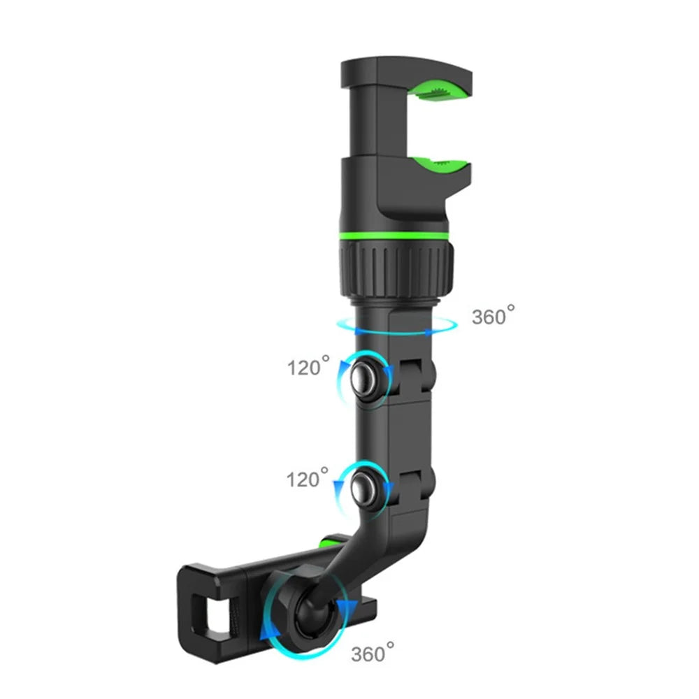 Multifunction Car Rearview Mirror Seat Back Mount Phone Holder Bracket Video Recording Stand Tool - 4