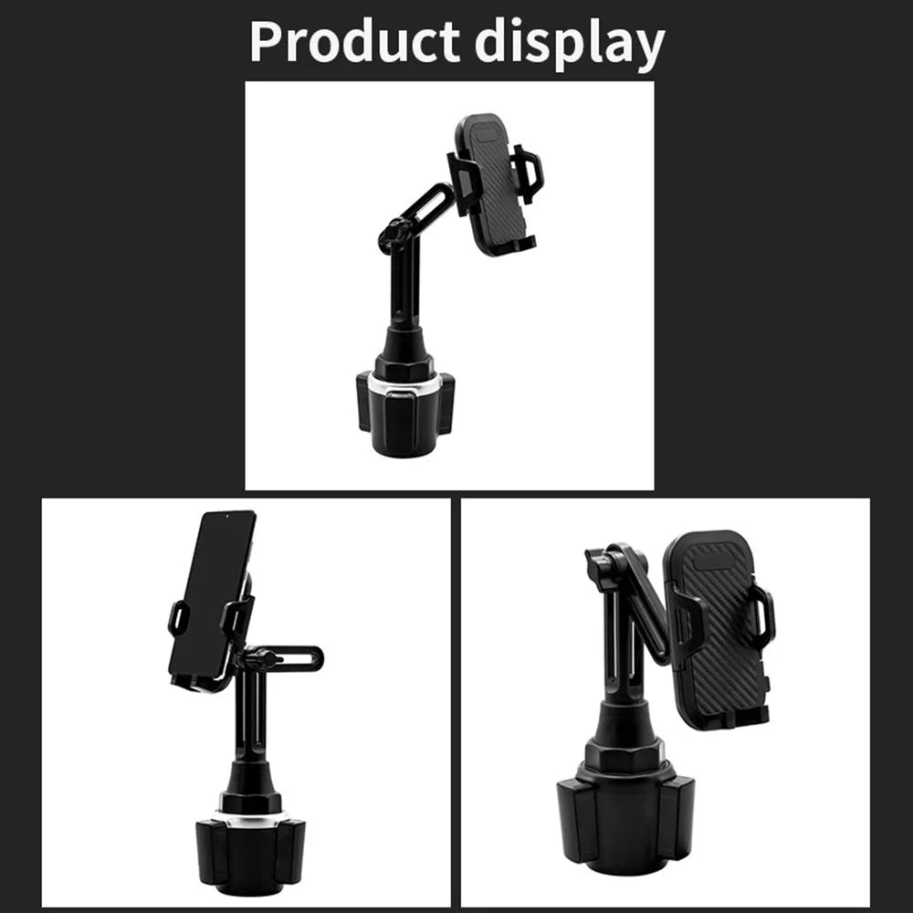 Universal 360 Degrees Rotating Car Cup Holder 3.5-6.0 inch Phone Mount Stand for Huawei Samsung iPhone GPS - 5