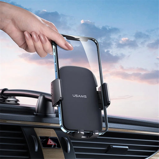 USAMS US-ZJ065 Car Center Console Windshield Mount Phone Holder Bracket - 2