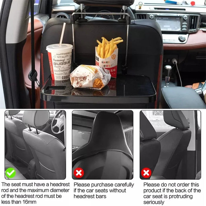 SHUNWEI SD-1502B Car Mount Laptop Stand Steering Wheel Tray Foldable Seat Back Desk for Food Eating Drink Notebook - 5