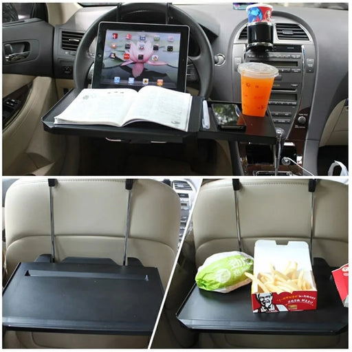 SHUNWEI SD-1508B Car Seat Mount Foldable Dining Tray with Drawer Steering Wheel Notebook Table - 2