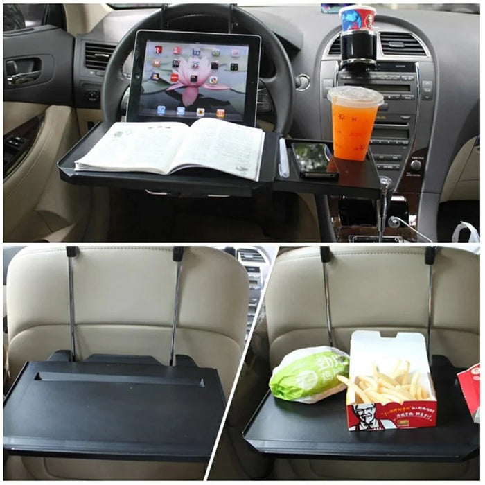 SHUNWEI SD-1508B Car Seat Mount Foldable Dining Tray with Drawer Steering Wheel Notebook Table - 2