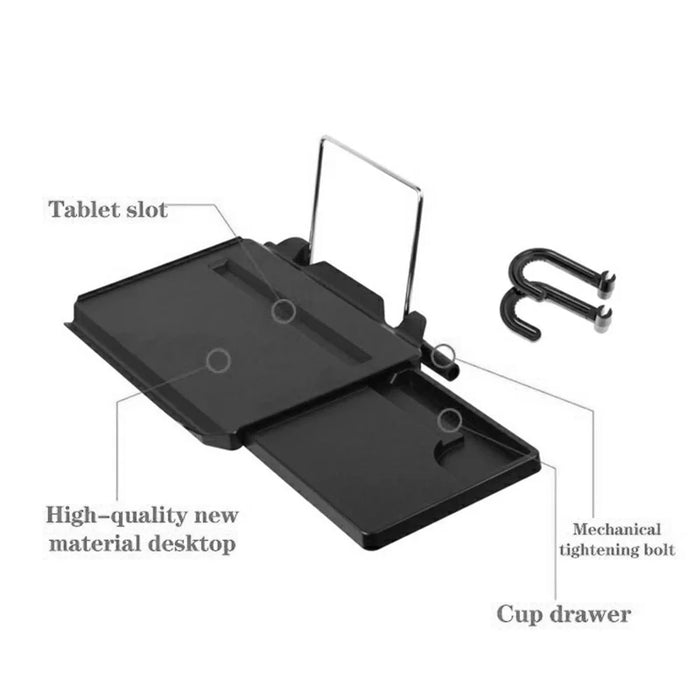 SHUNWEI SD-1508B Car Seat Mount Foldable Dining Tray with Drawer Steering Wheel Notebook Table - 5