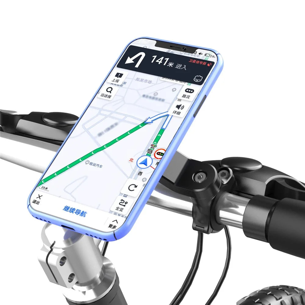HL-143A Adjustable Rotating Bike Phone Mount Detachable Motorcycle Mobile Phone Holder for 4.7-6.7 Inch Cell Phones - Black/Red - 7
