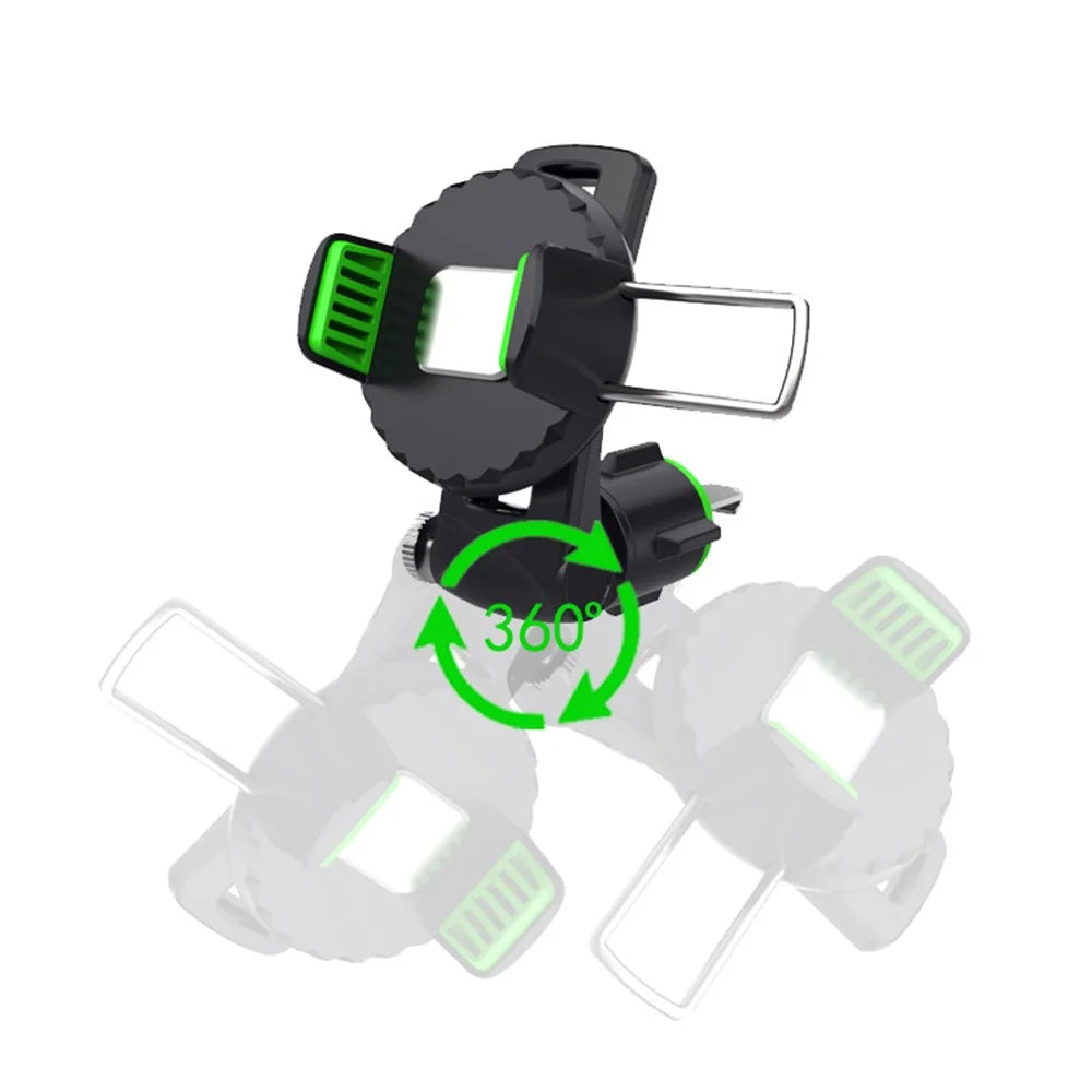 Q001 Multi-function Vehicle Cell Phone Mount Universal Air Vent Phone Holder with Adjustable Clip for Car - Black - 3