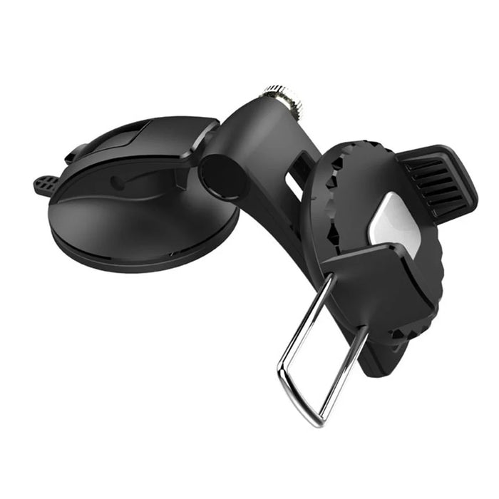 Q001 Universal Vehicle Cell Phone Mount Multi-function Dashboard Phone Holder Stand with Adjustable Clamp for Car - Black - 2