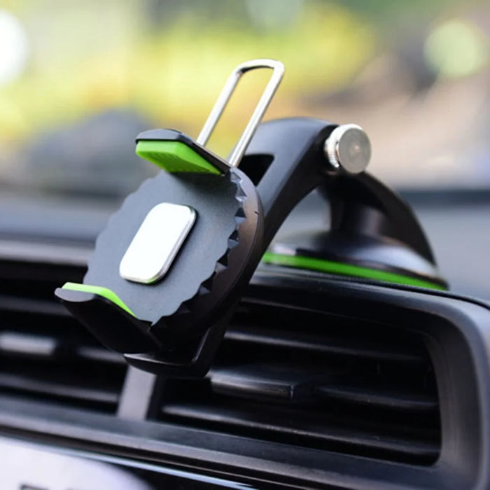 Q001 Universal Vehicle Cell Phone Mount Multi-function Dashboard Phone Holder Stand with Adjustable Clamp for Car - Black - 5